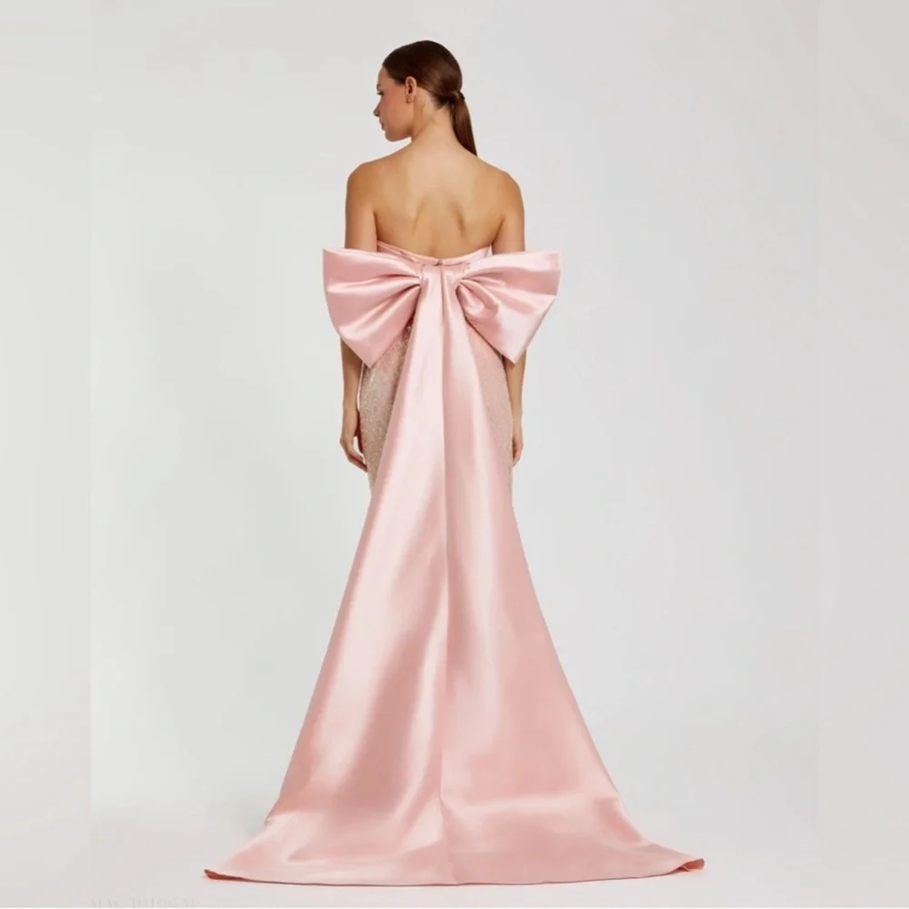 MAC DUGGAL
Pink Strapless Embellished Gown With Back Bow Detail - Picture 15 of 17